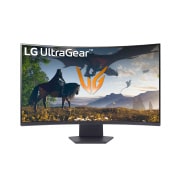 Vista frontal de 32" Monitor Curvo Gamer UltraGear™ QHD 180Hz 1Ms AMD FreeSync™ HDR10 32GS60QC-B